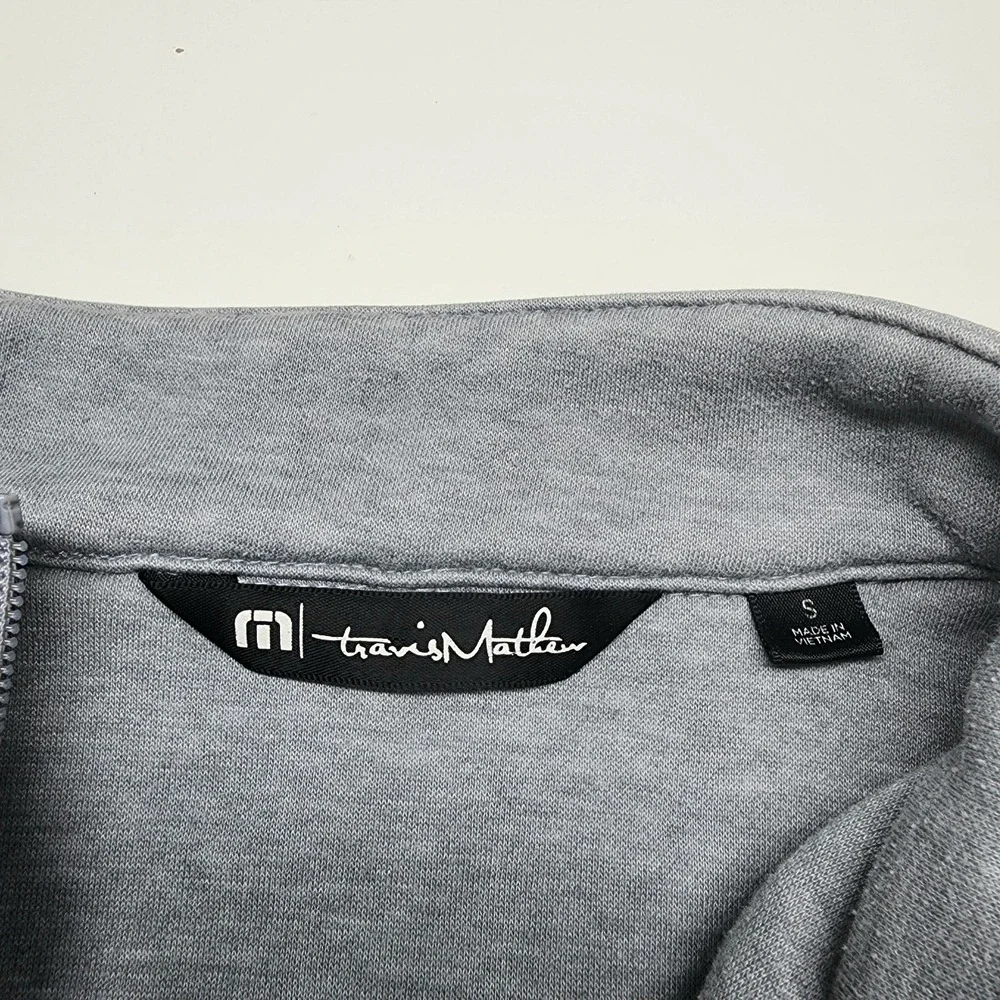 Travis Mathew Koozie 2.0 Zip-Up Sweatshirt Jacket Men's S Light Gray